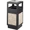 Safco 38 gal Square Outdoor Can, Black, Polyethylene; Stainless Steel, 18.3 in SAF9473NC - alternate 1